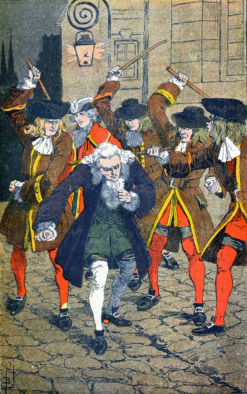 Rycerz Rohanu sprawia, że Voltaire rośnie w siłę przez swoich ludzi autorstwa Louis Charles Bombled