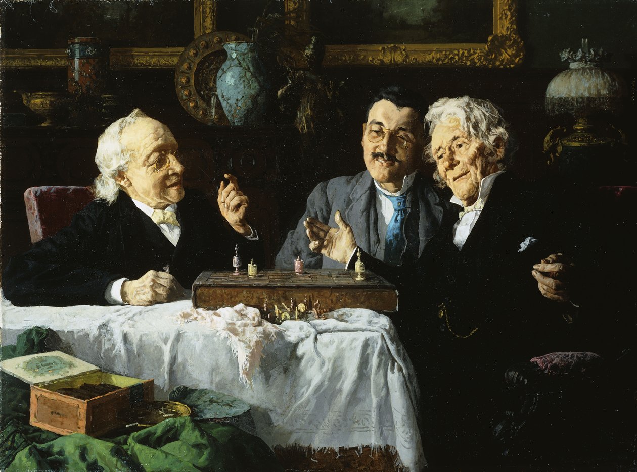 Gra w szachy autorstwa Louis Charles Moeller