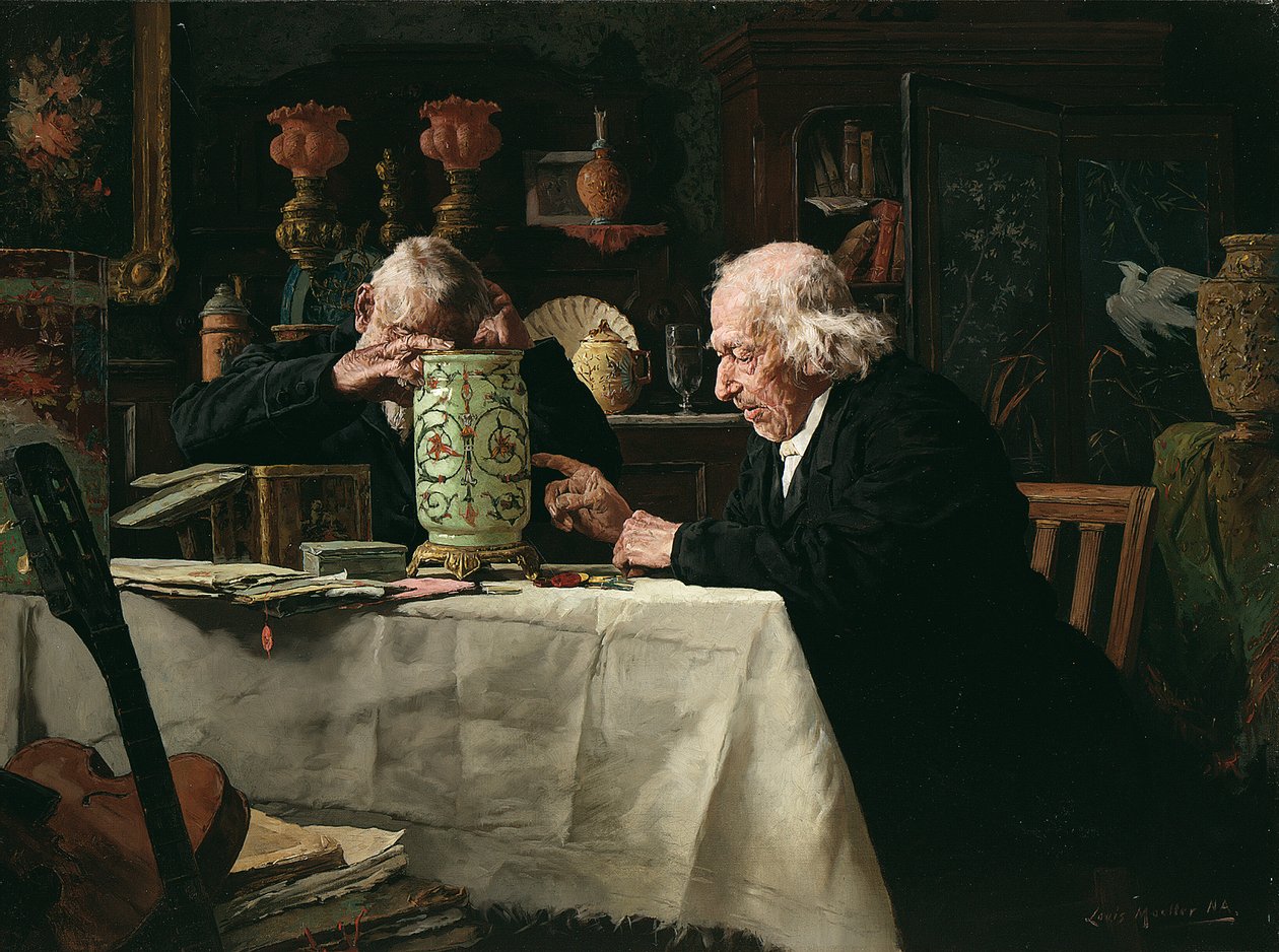 Koneserzy (olej na płótnie) autorstwa Louis Charles Moeller