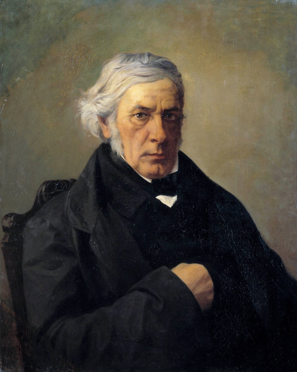 Portret filozofa Victora Cousina (1792-1867) Obraz Louis Claude Mouchot (1830-1891). 19 wiek. Ciemny. 0,73 x 0,60 m - Portret filozofa Victora Cousina (1792-1867). Obraz Louis Claude Mouchot (1830-1891). 19 wiek. 0,73 x autorstwa Louis Claude Mouchot