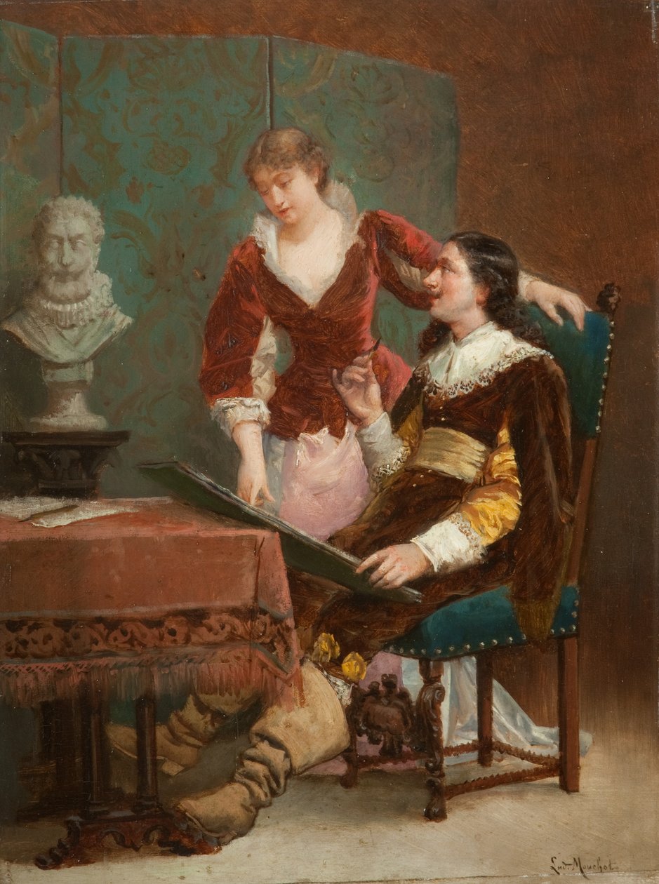 Krytyk artysty autorstwa Louis Claude Mouchot