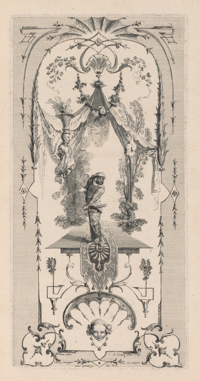 Arlekin, Arabeska. autorstwa Louis Crepy