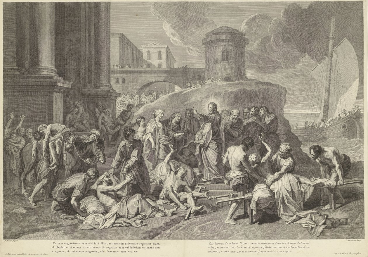 Chrystus uzdrawia chorych autorstwa Louis Desplaces