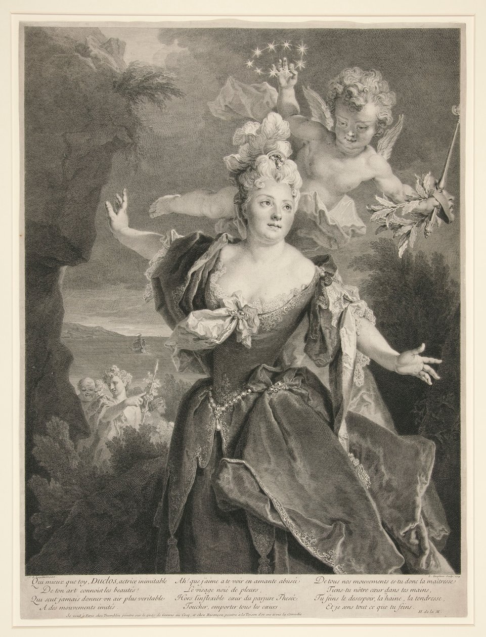 Portret Marii Anny de Chateauneuf (zwanej Duclos) autorstwa Louis Desplaces