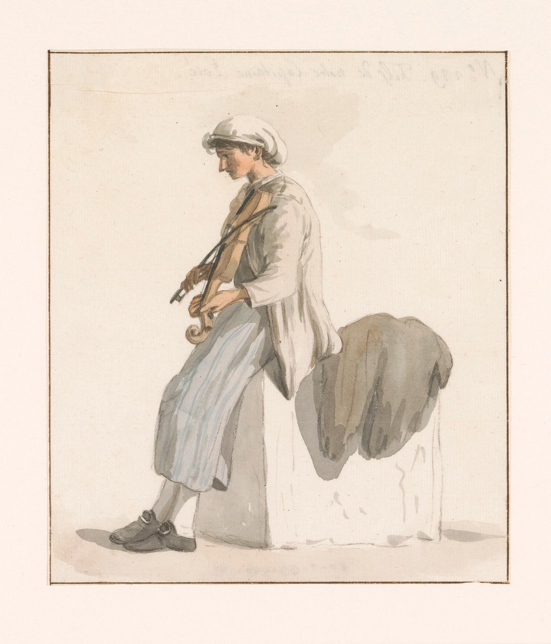 Zoon van kapitein Erie gwałci Syn naszego Kapitana Erie (tytuł na obiekcie) Podróże po Włoszech, Sycylii i Malcie - 1778 (tytuł serii) autorstwa Louis Ducros