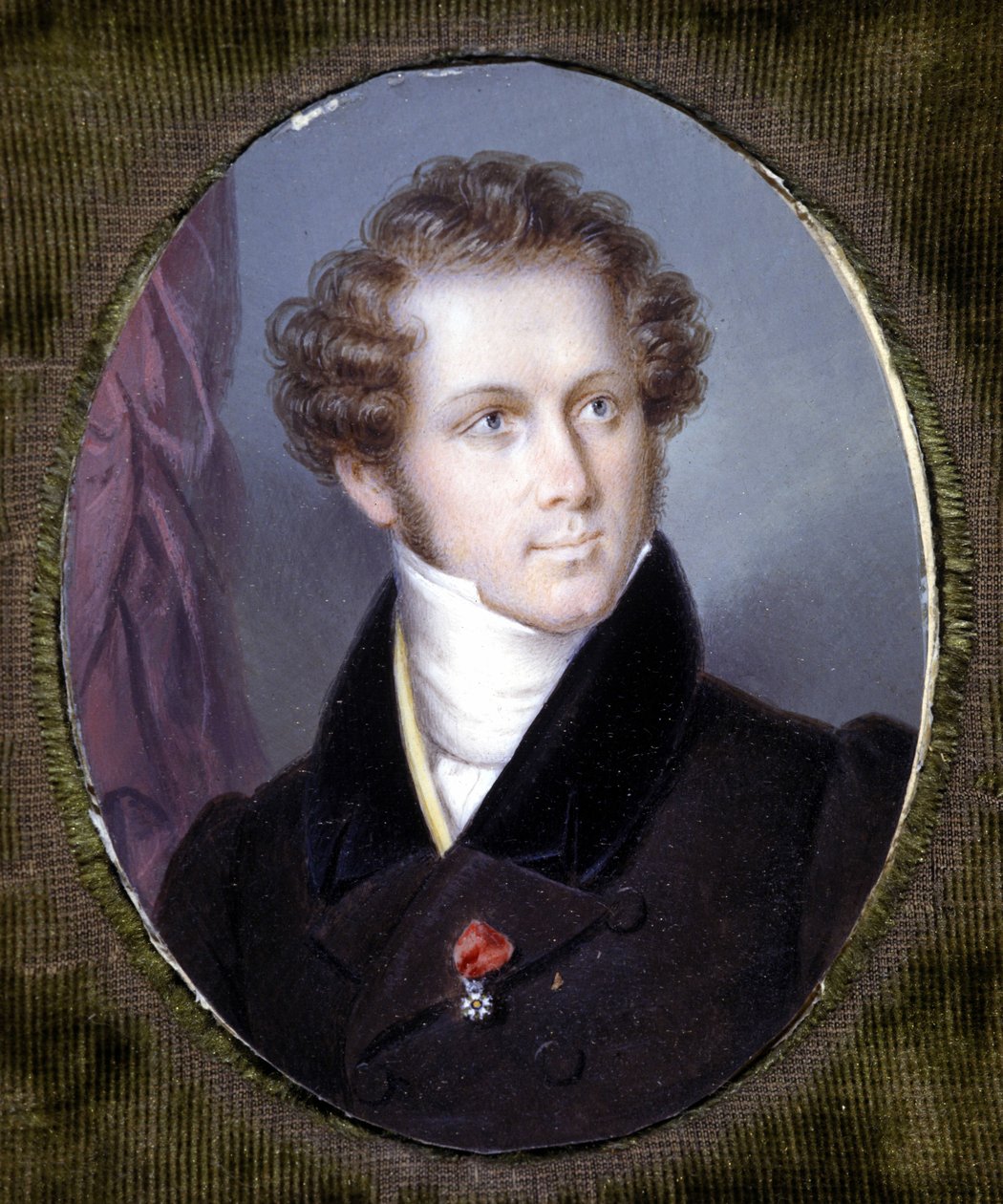 Portret Vincenzo Belliniego (1801 - 1835) Miniatura Dupré. Muzeum Scali. Mediolan. autorstwa Louis Dupré