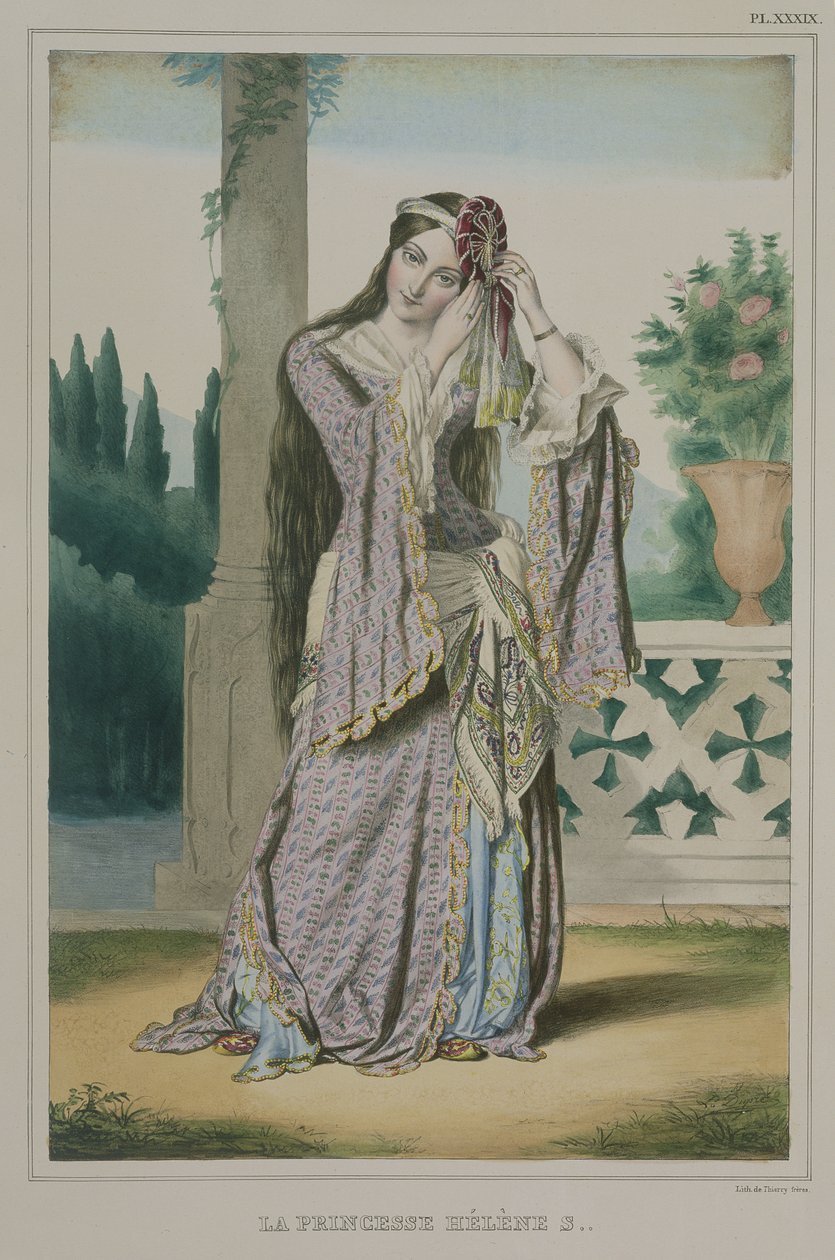 Księżniczka Helen, grawerowana przez braci Thierry, 1825 autorstwa Louis Dupré
