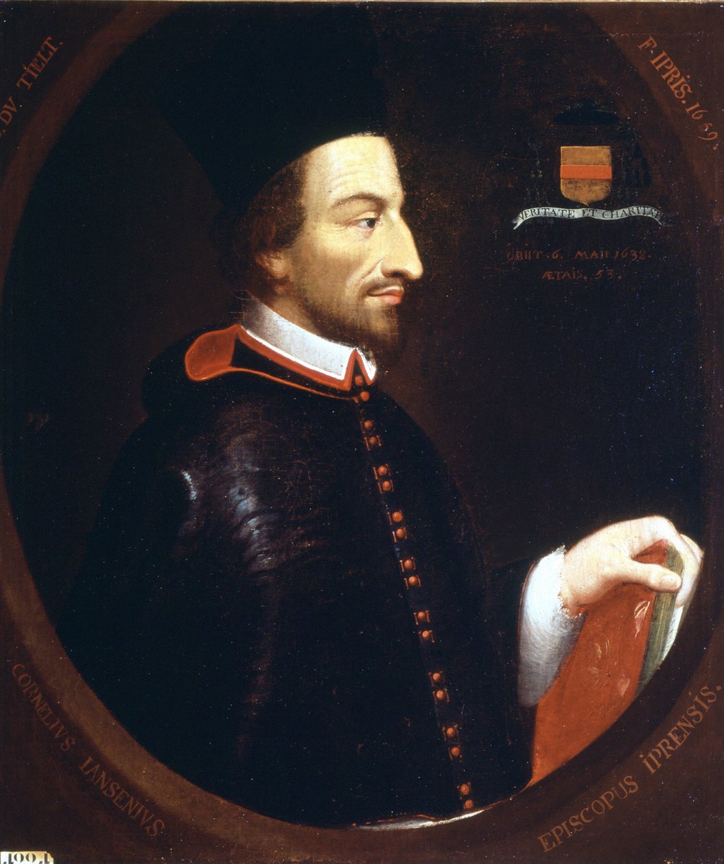 Portret Janseniusa (1585 - 1638) autorstwa F. Iprisa 1659. autorstwa Louis Dutielt