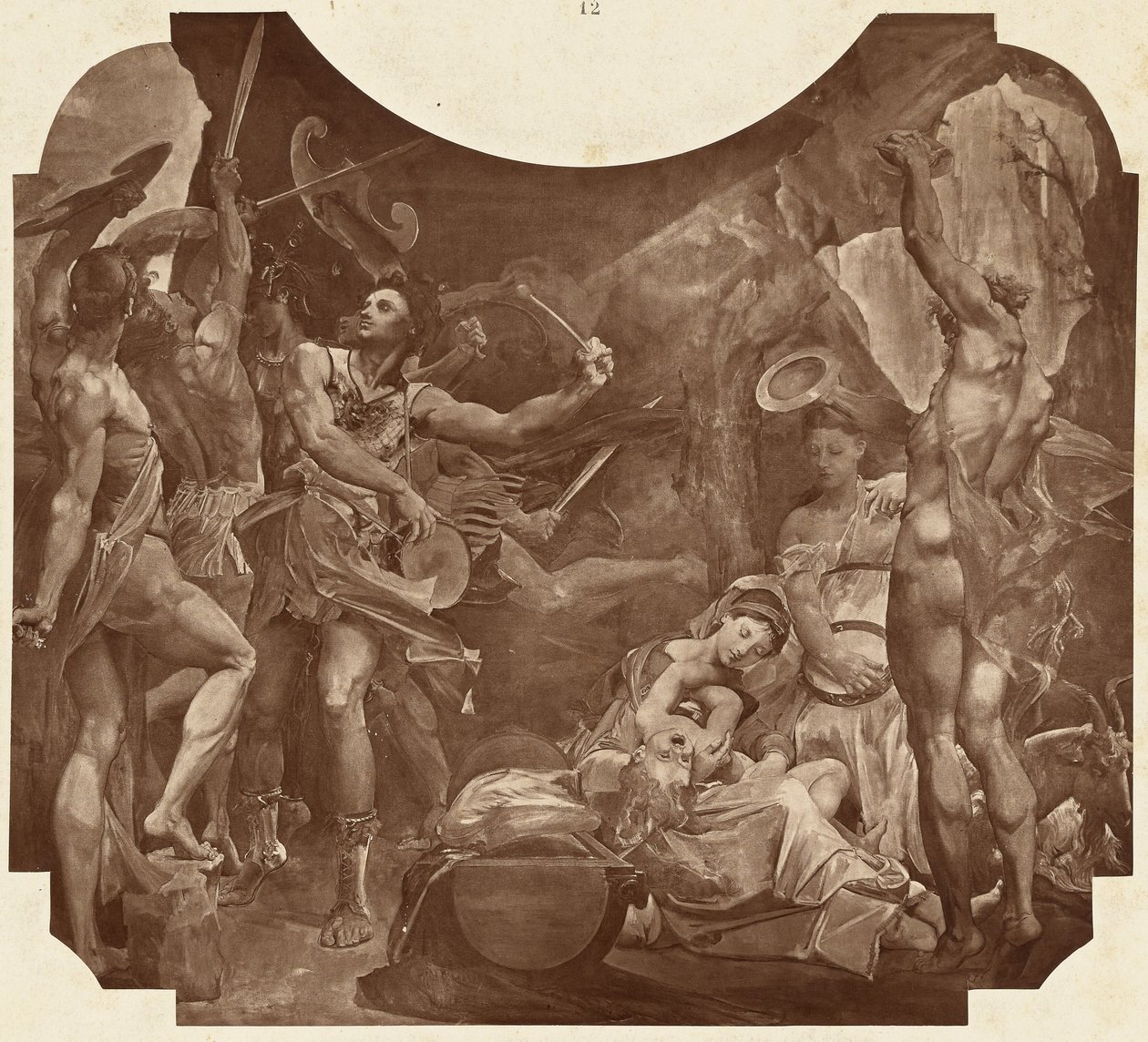 Jowisz i korybanty autorstwa Louis Emile Durandelle