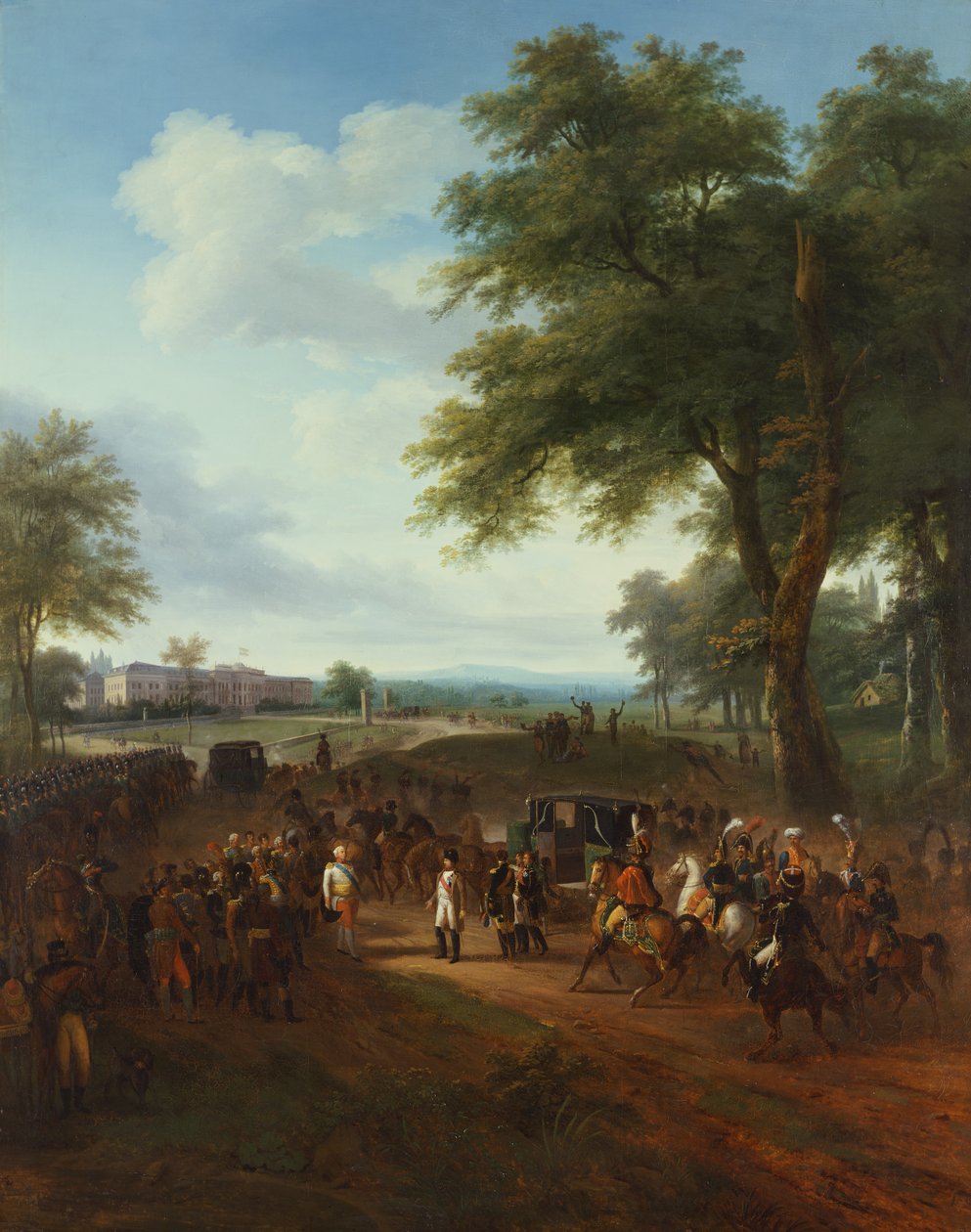 Napoleon przyjęty przez Fryderyka księcia Wirtembergii, 2 października autorstwa Louis Etienne Watelet
