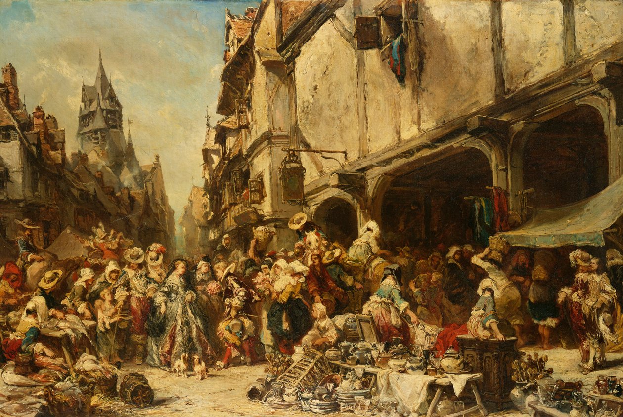Rynek, 1862 autorstwa Eugene Isabey