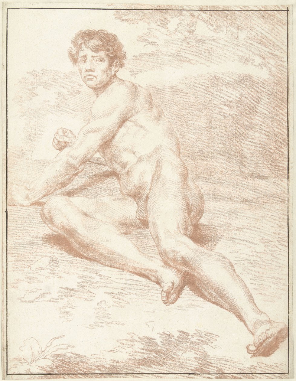 Akt męski, leżący, stojący autorstwa Louis Fabritius Dubourg