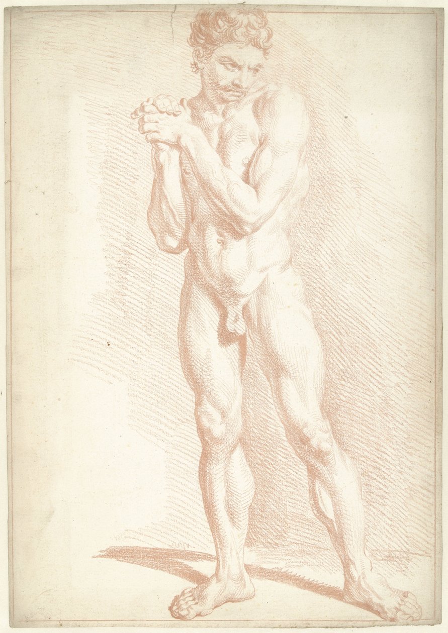 Akt Męski, Stojący autorstwa Louis Fabritius Dubourg