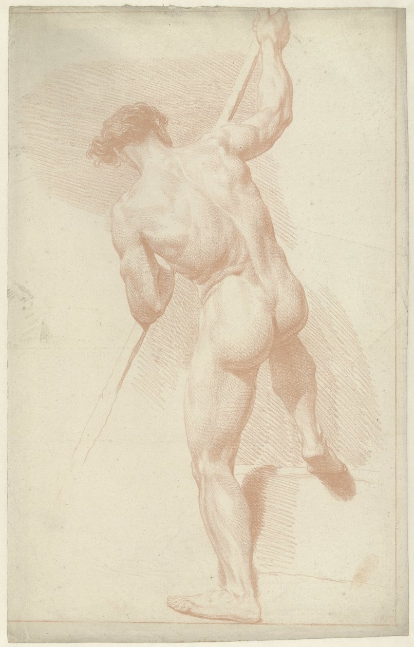 Akt męski, stojący, widziany z tyłu autorstwa Louis Fabritius Dubourg