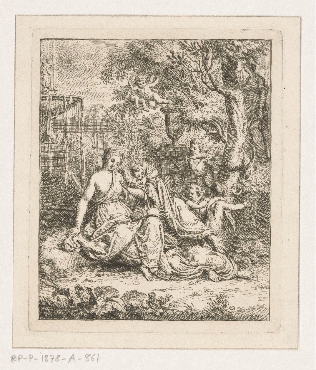 Vertumnus en Pomona autorstwa Louis Fabritius Dubourg