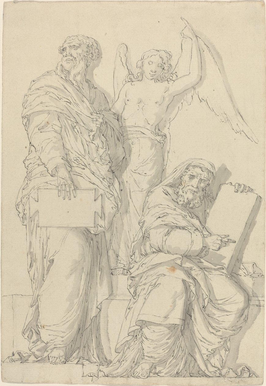 Prorocy Ozeasz i Jonasz autorstwa Louis Felix de La Rue after Raphael