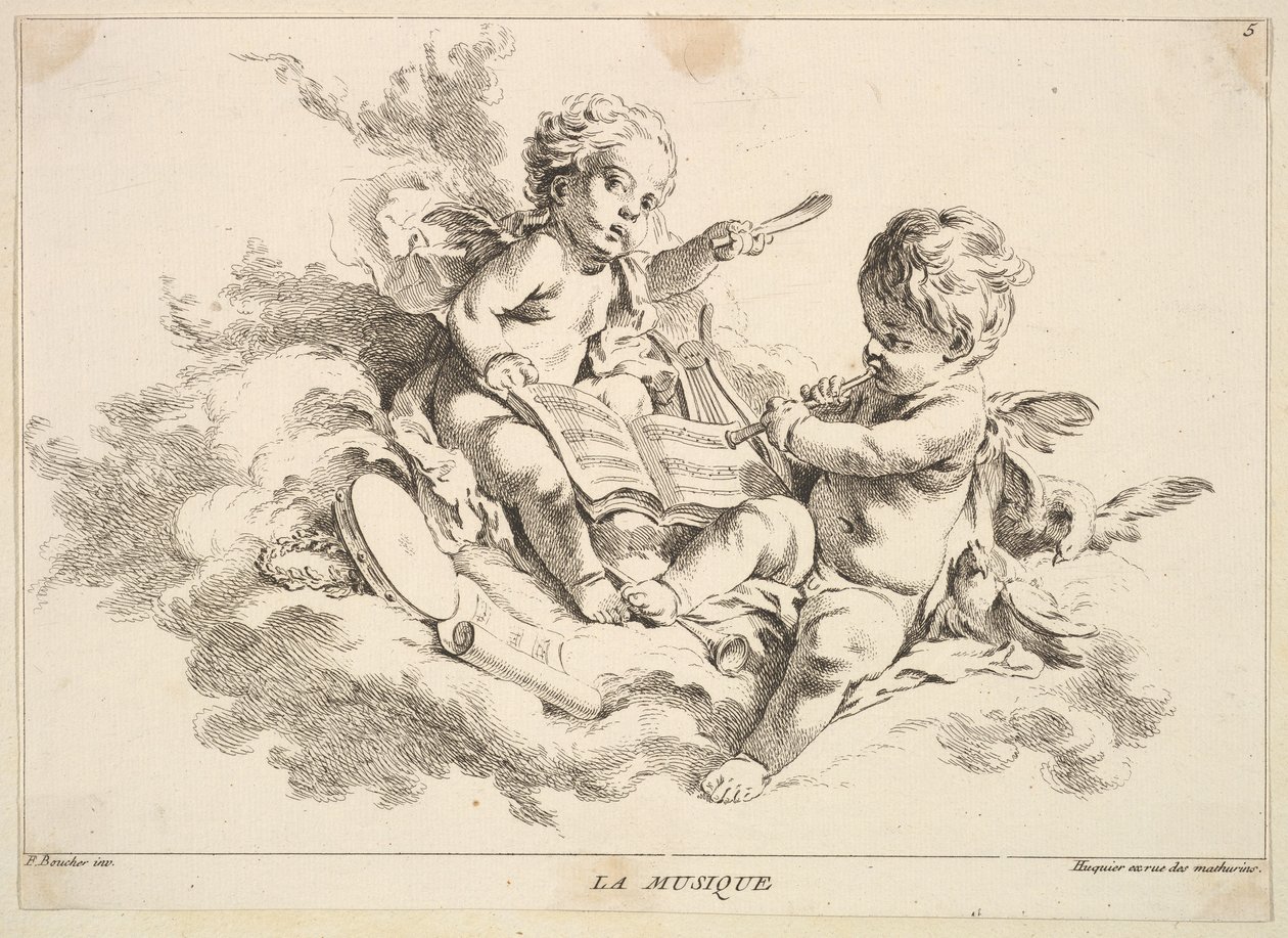 Muzyka. autorstwa Louis Felix de la Rue