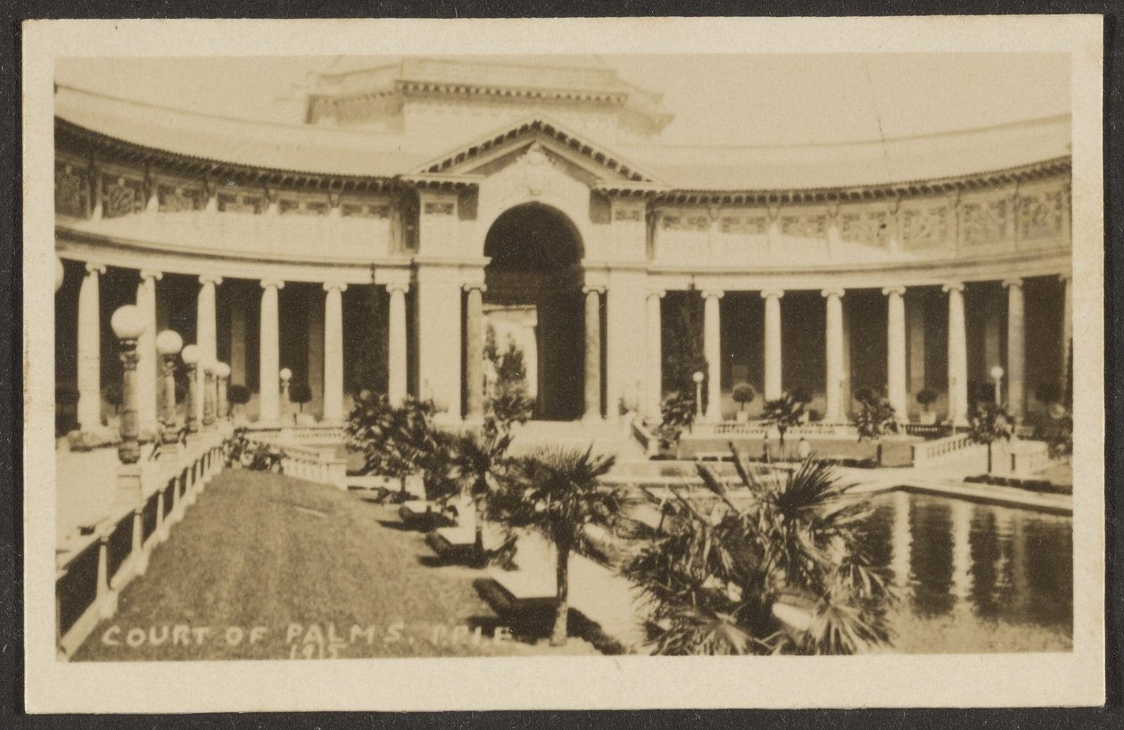 [Court of Palms, Pan Pacific International Exposition (P.P.I.E.)]. autorstwa Louis Fleckenstein