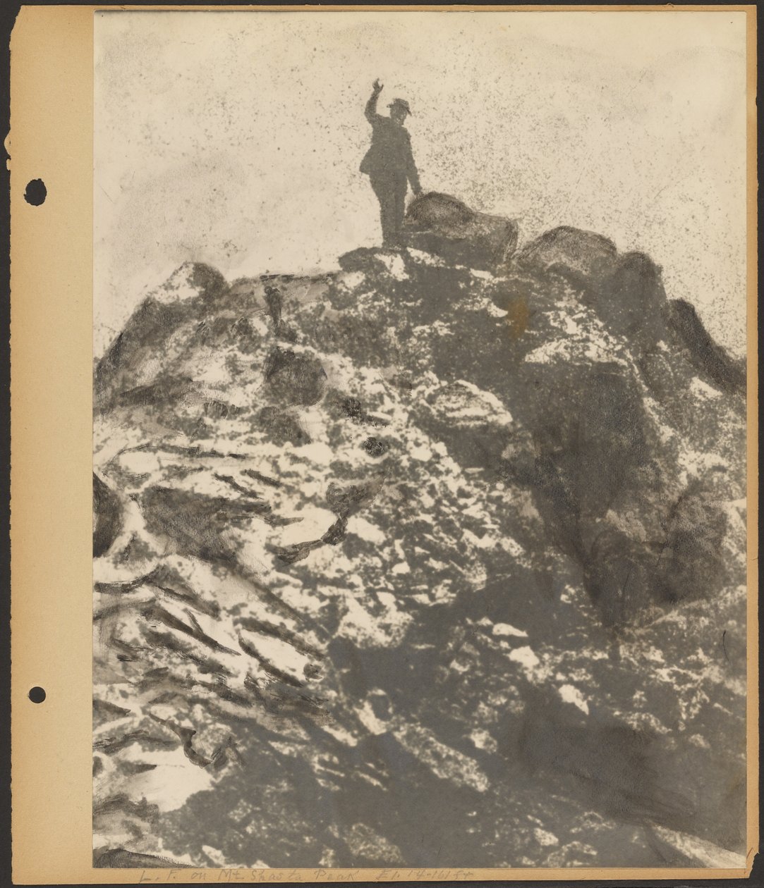 L.F. na szczycie Mount Shasta [Louis Fleckenstein] autorstwa Louis Fleckenstein