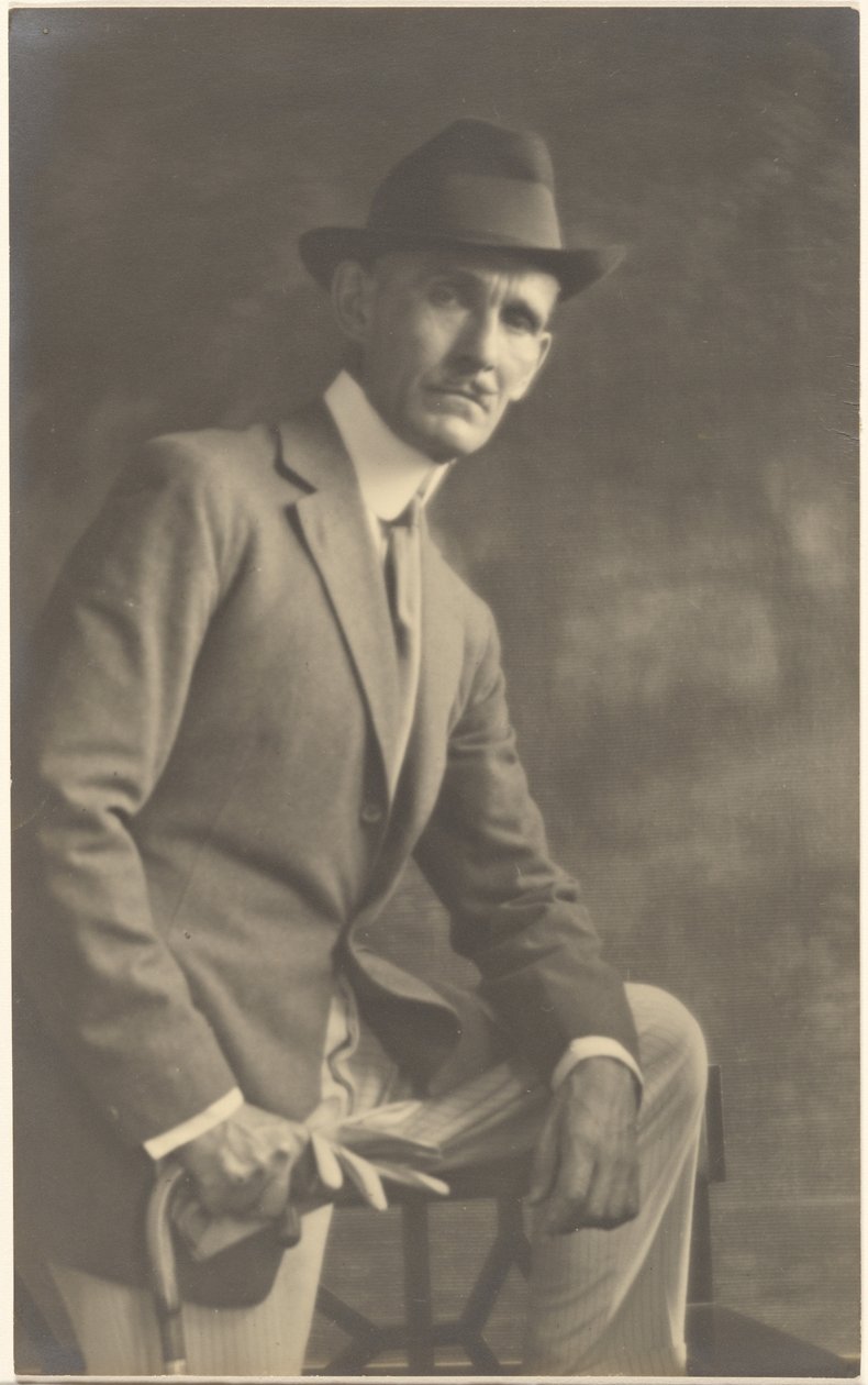 [Portret mężczyzny z laską i rękawiczkami]. autorstwa Louis Fleckenstein