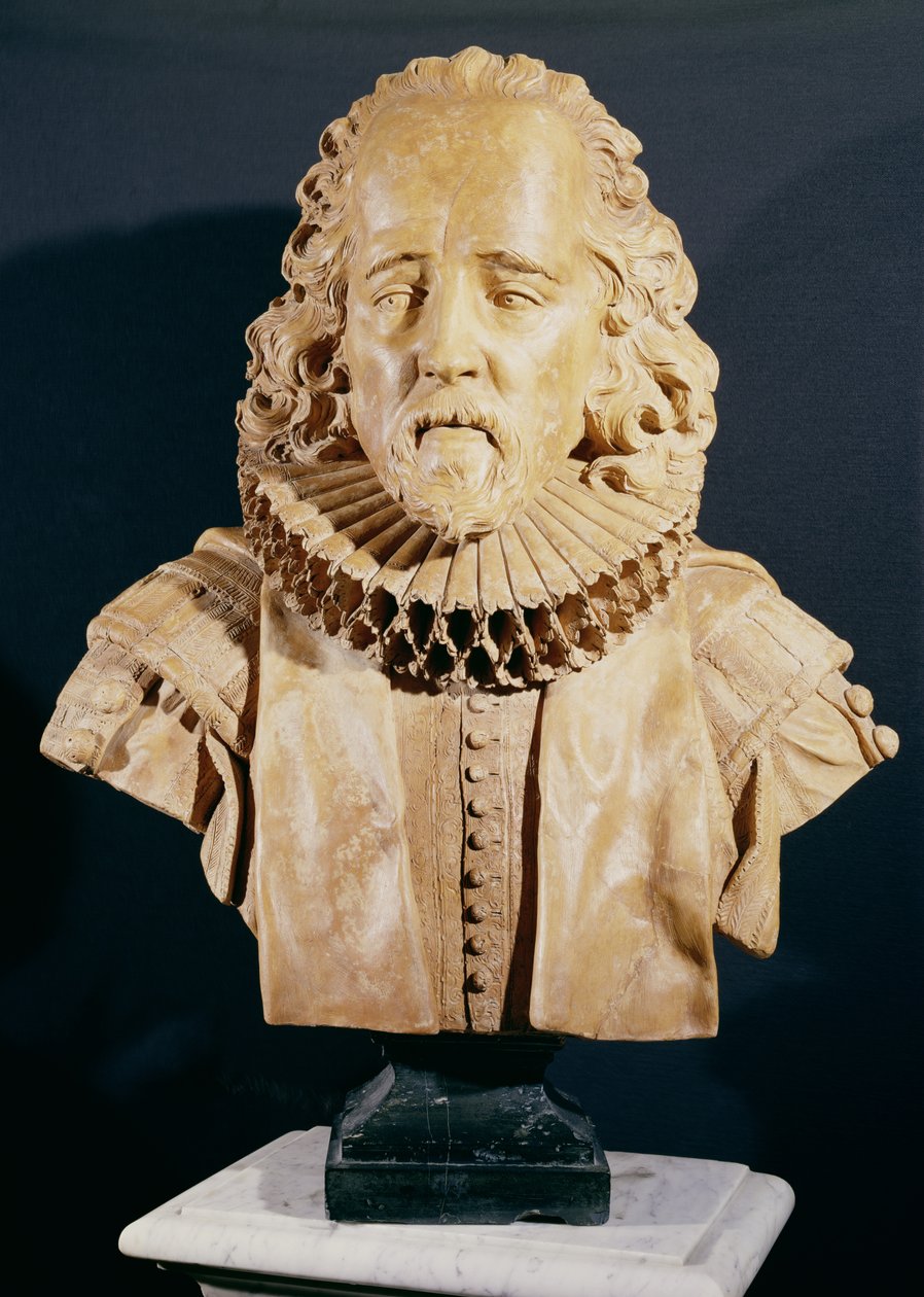 Sir Francis Bacon (1562-1626) Wicehrabia St. Albans (marmur) autorstwa Louis Francois Roubillac