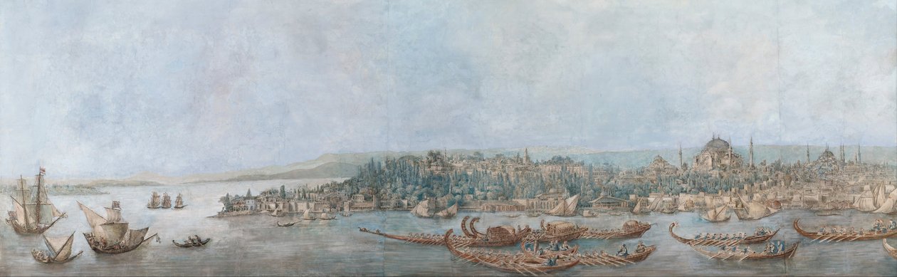 Panorama Sarayburnu, koniec XVIII wieku. autorstwa Louis Francois Cassas