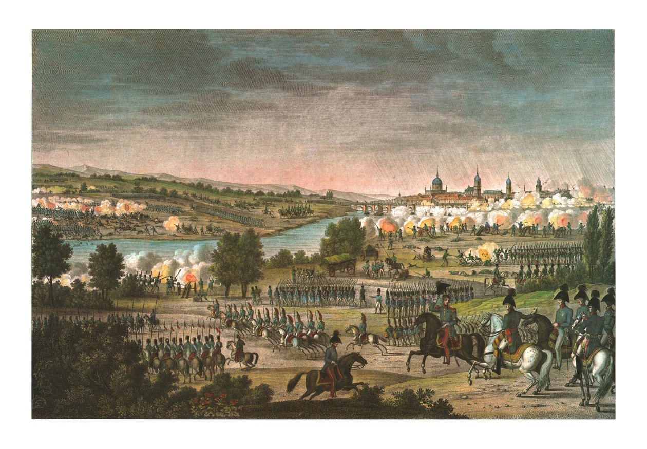 Bitwa pod Dreznem, 26 sierpnia 1813, ok. 1850 autorstwa Louis Francois Couche