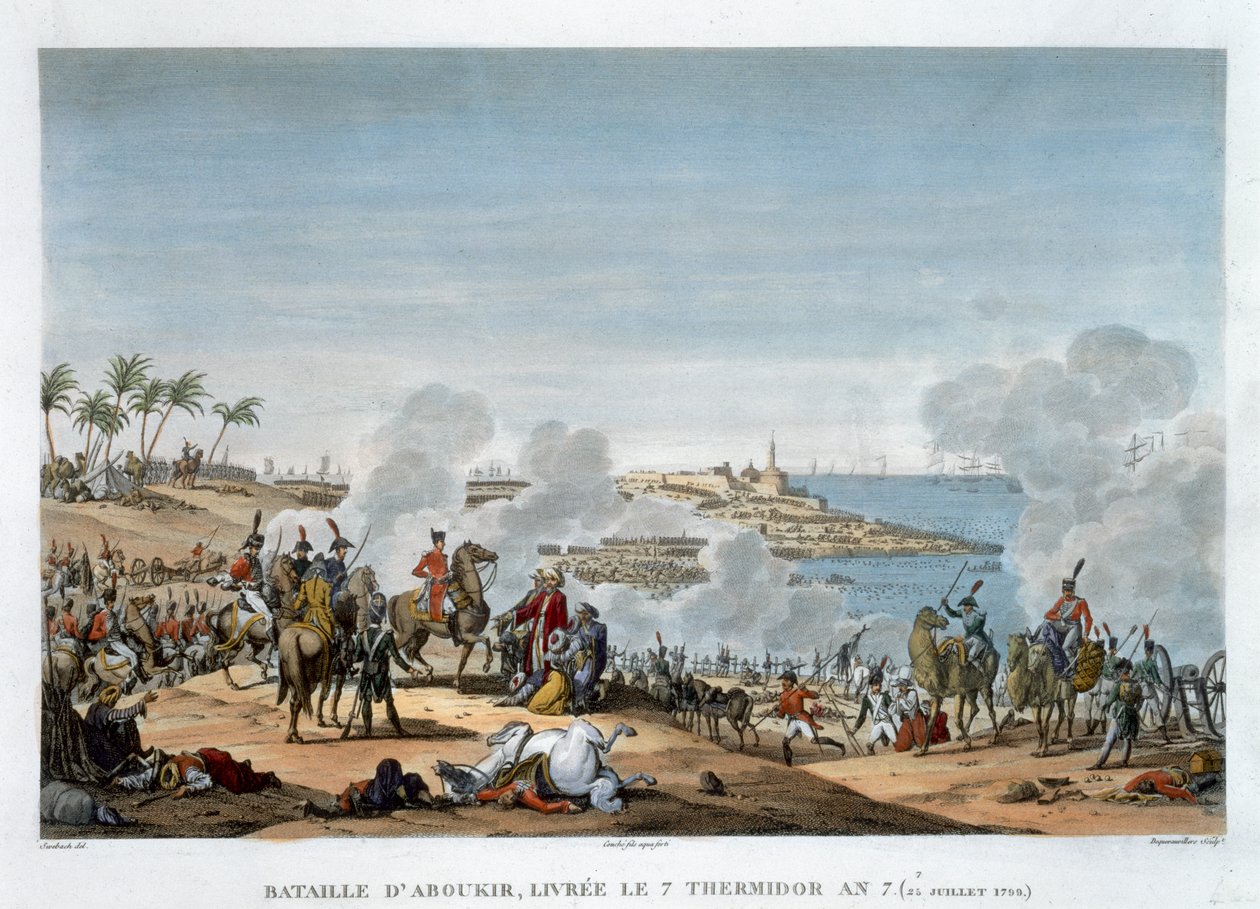 „Bitwa pod Aboukir, 7 Termidor, rok 7” 25 lipca 1799 autorstwa Louis Francois Couche