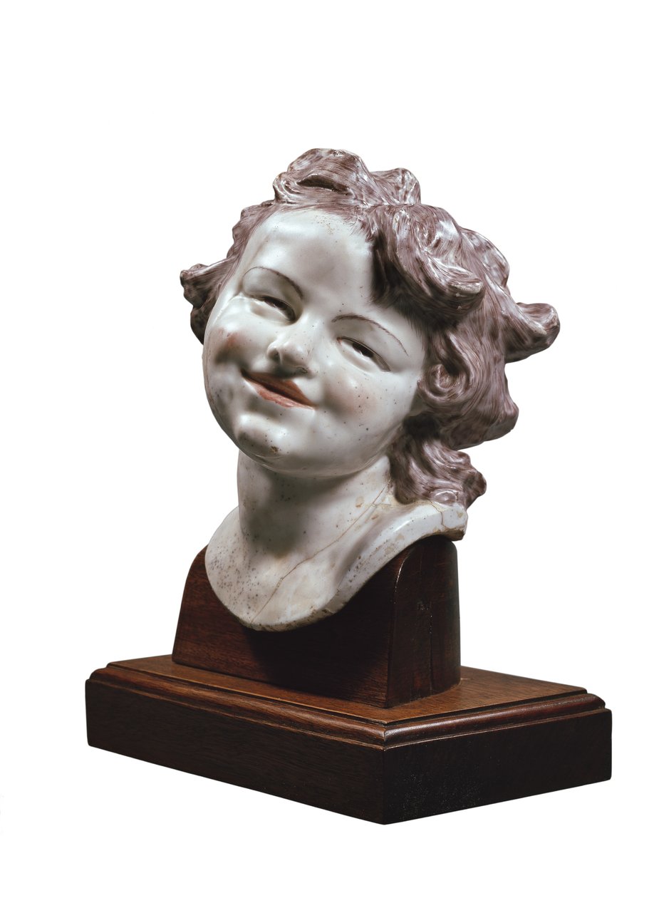 Głowa Roześmianego Dziecka, ok. godz. 1752 (porcelana) autorstwa Louis Francois Roubillac