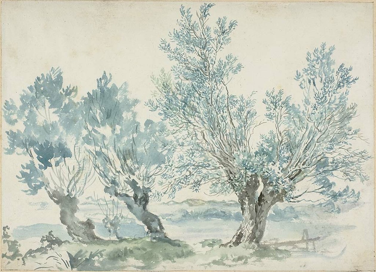 Trzy wierzby autorstwa Louis Gabriel Moreau