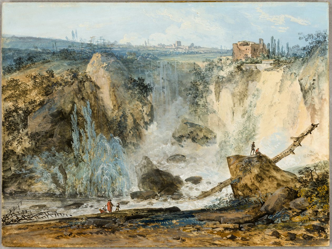 Wodospad autorstwa Louis Gabriel Moreau