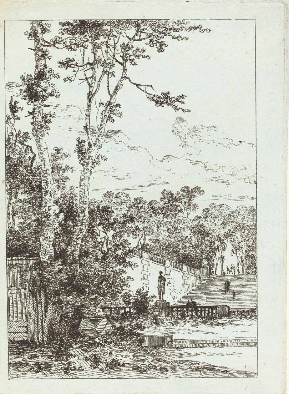 Opuszczony park autorstwa Louis Gabriel Moreau the Elder