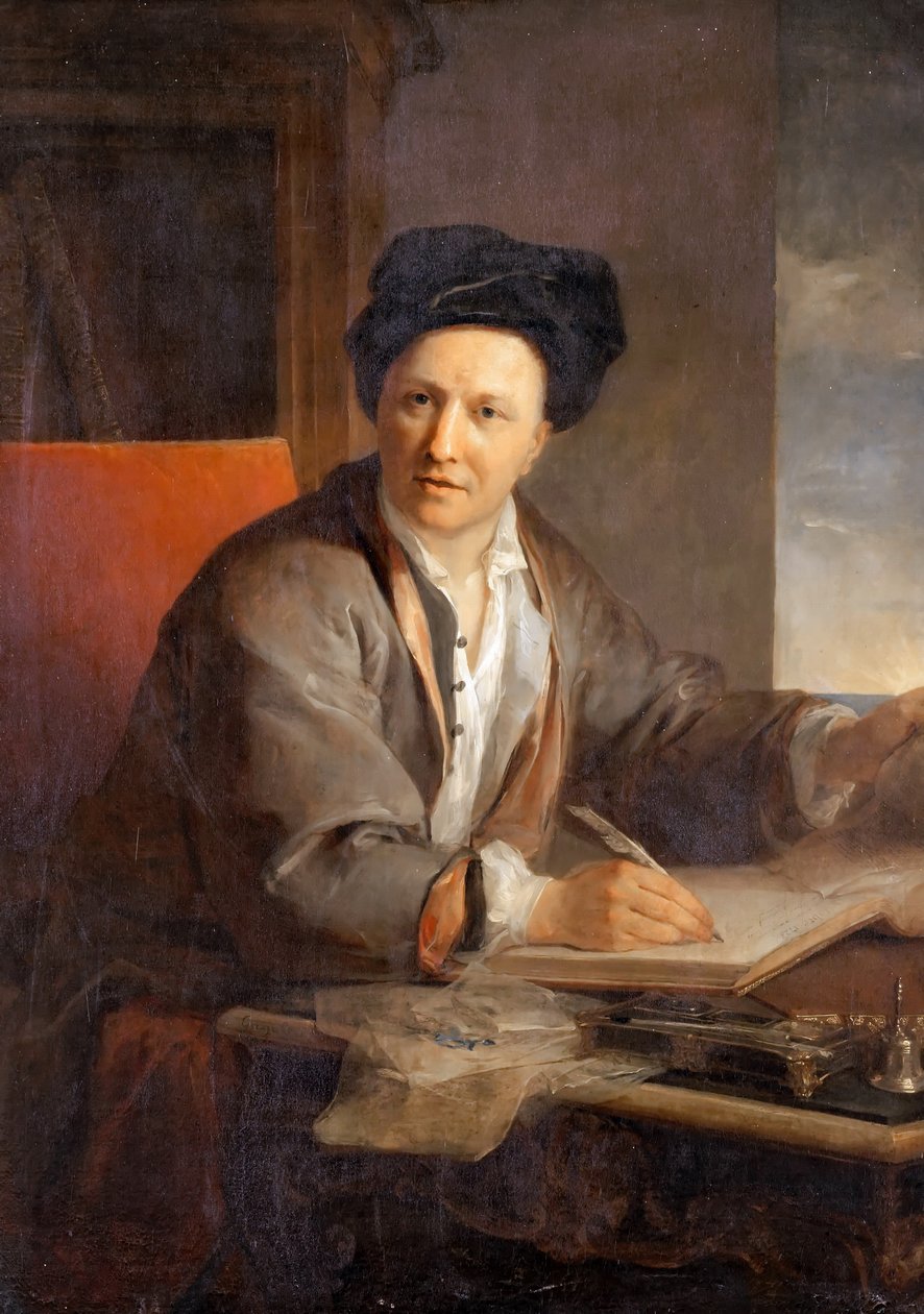 Portret autora Bernarda le Bovier de Fontenelle 1657-1757 autorstwa Louis Galloche