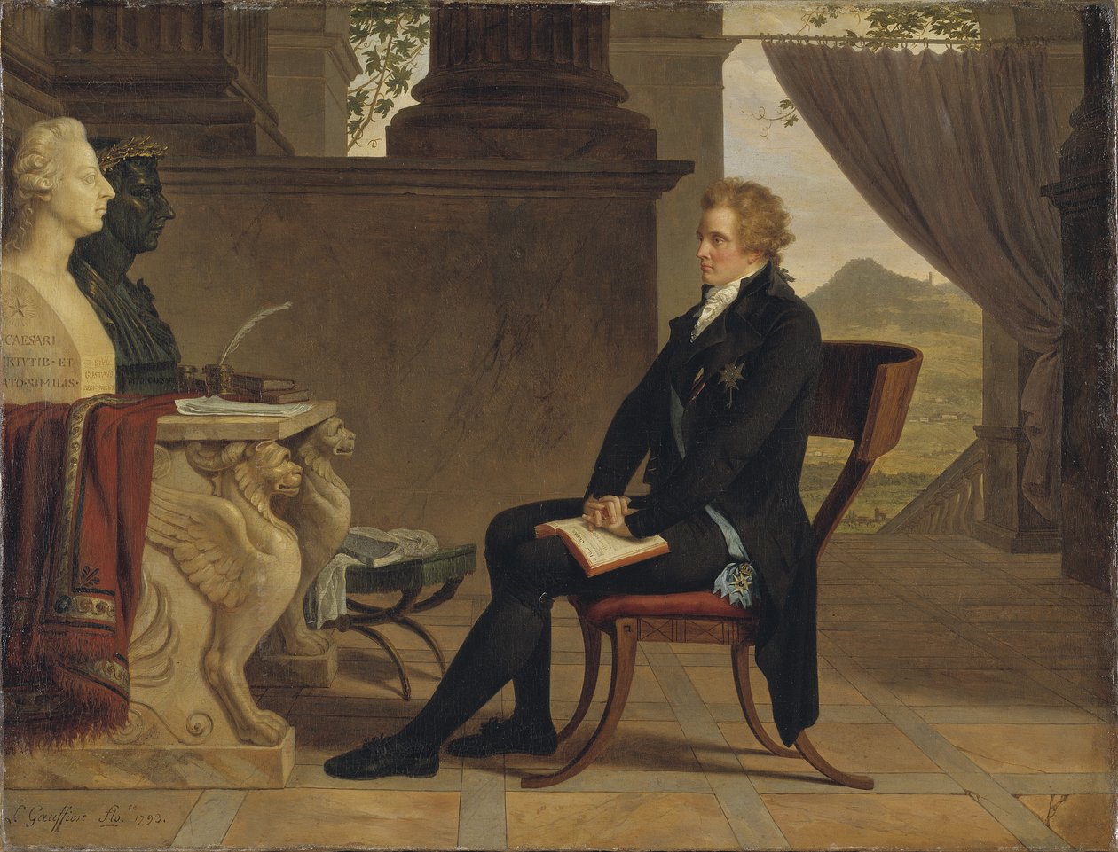 Hrabia Gustav Mauritz Armfelt we Florencji, 1793 autorstwa Louis Gauffier