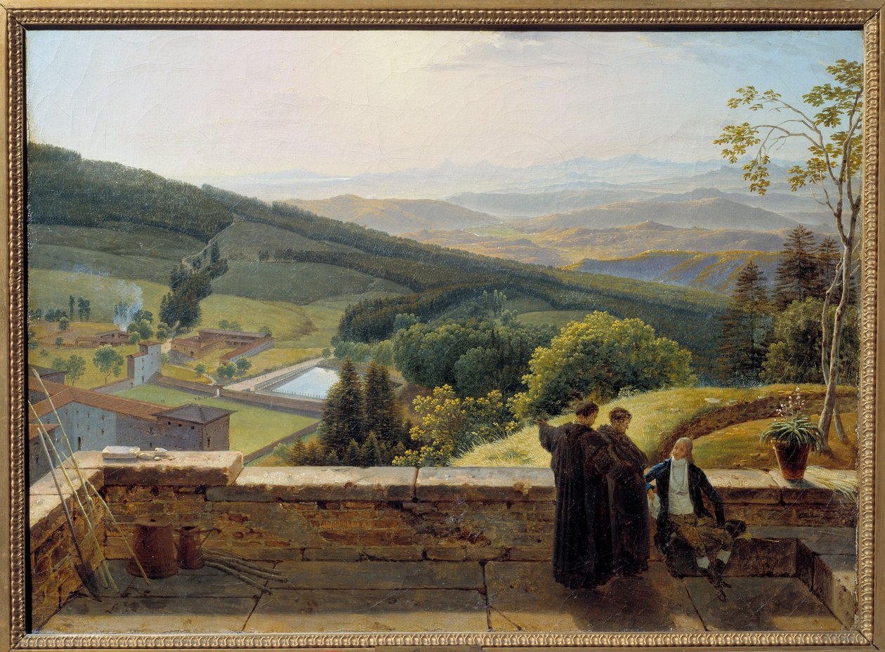 Dolina Arno, widok z Vallombrosa autorstwa Louis Gauffier