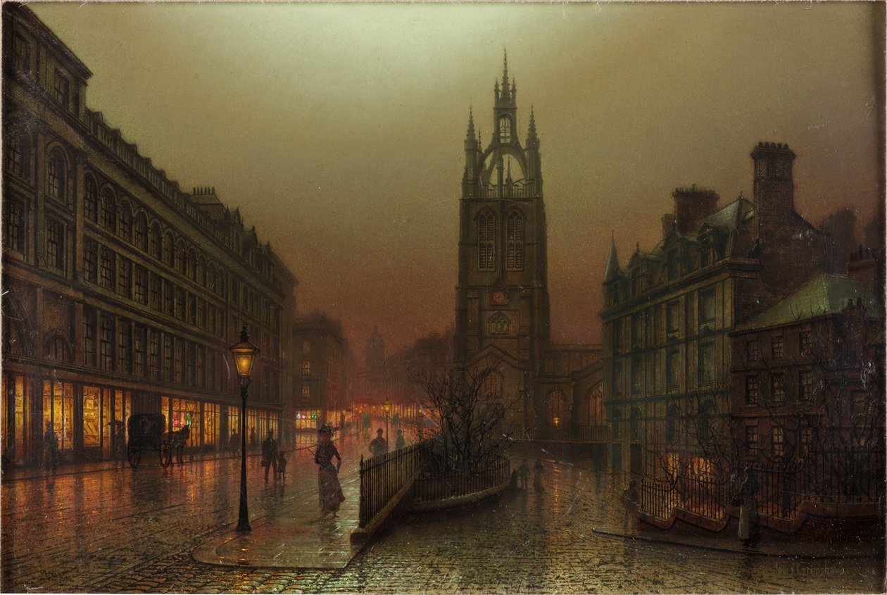 Ulica św. Mikołaja, Newcastle upon Tyne, 1902 autorstwa Louis Grimshaw