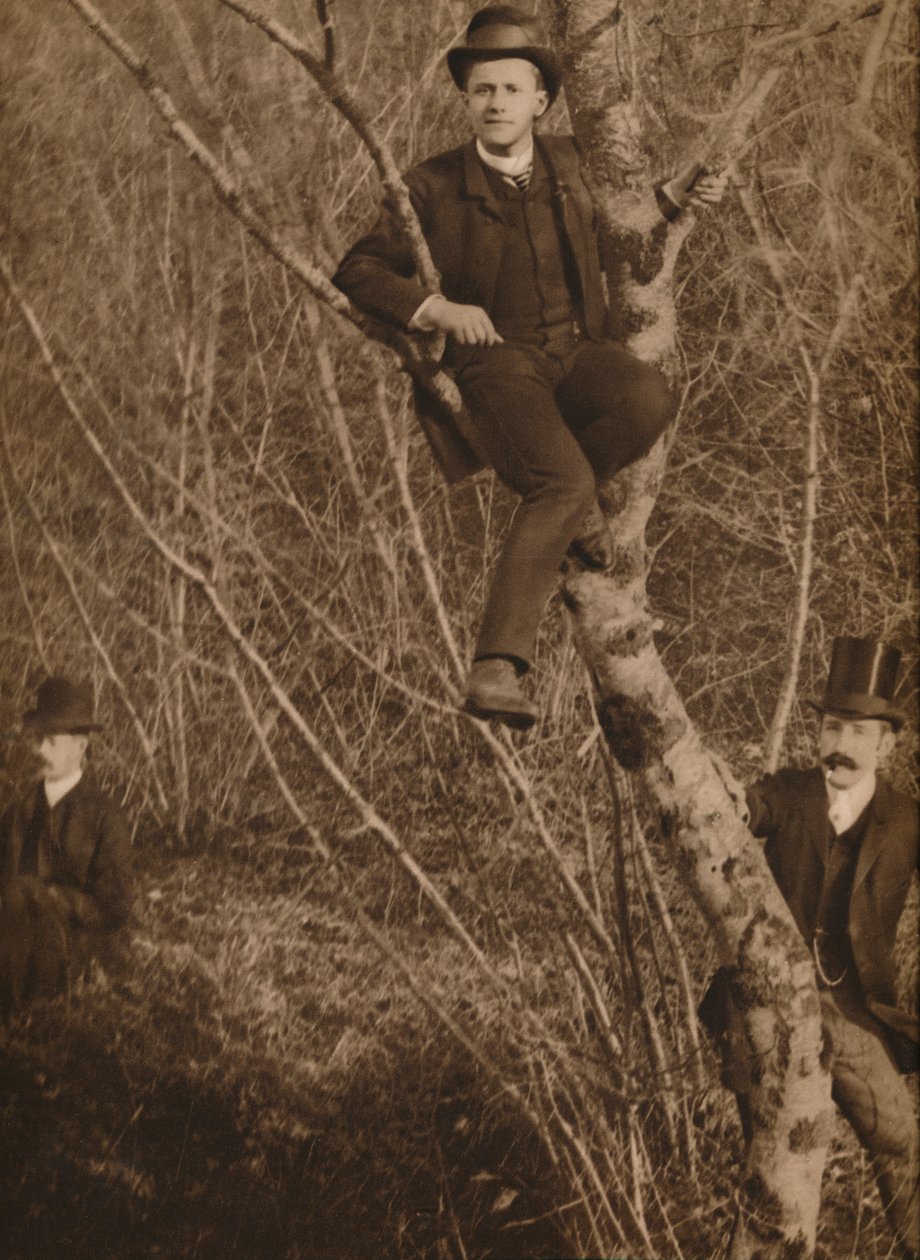 Mężczyzna siedział na drzewie, 1937 autorstwa Louis Guichard