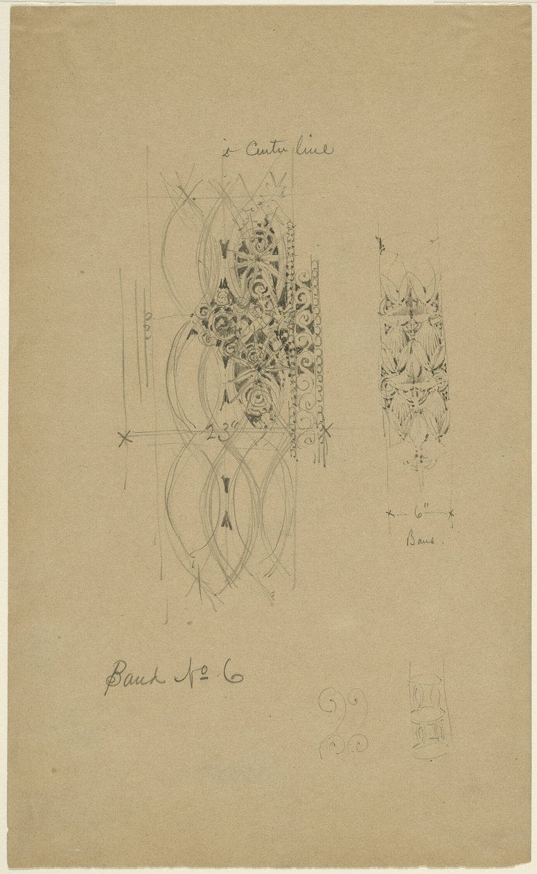 McVickers Theater, Chicago, Illinois, Szkic autorstwa Louis H. Sullivan