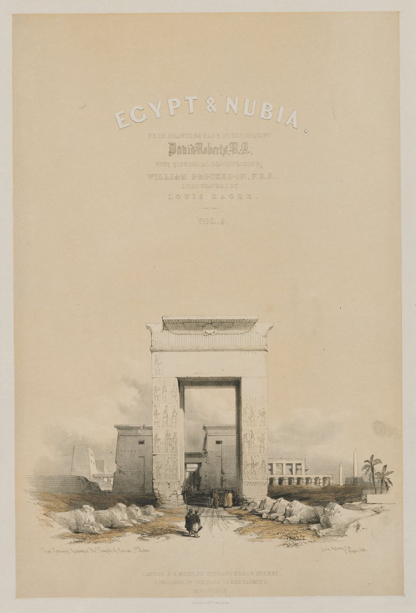 Egipt i Nubia: Frontyspis Tom V autorstwa Louis Haghe