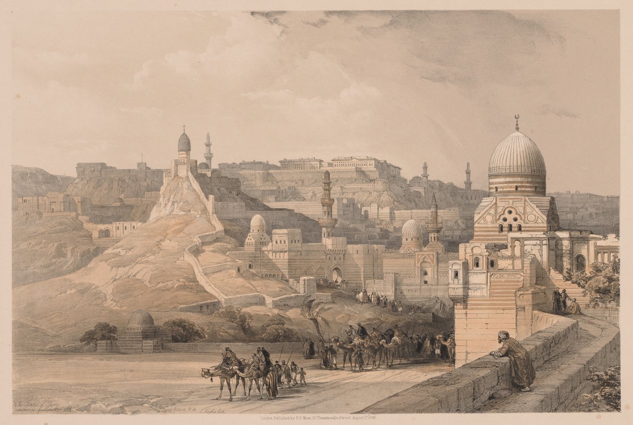 Egipt i Nubia: Tom III - nr 34, Cytadela Kairska, Rezydencja Mehemeta Alego, 1838. autorstwa Louis Haghe
