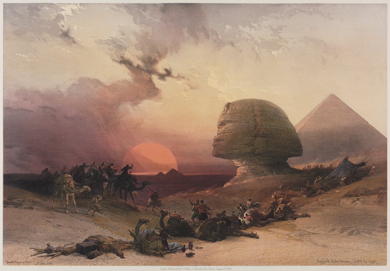 Egipt i Nubia, tom III: Podejście pustyni Szymon w Gizie autorstwa Louis Haghe