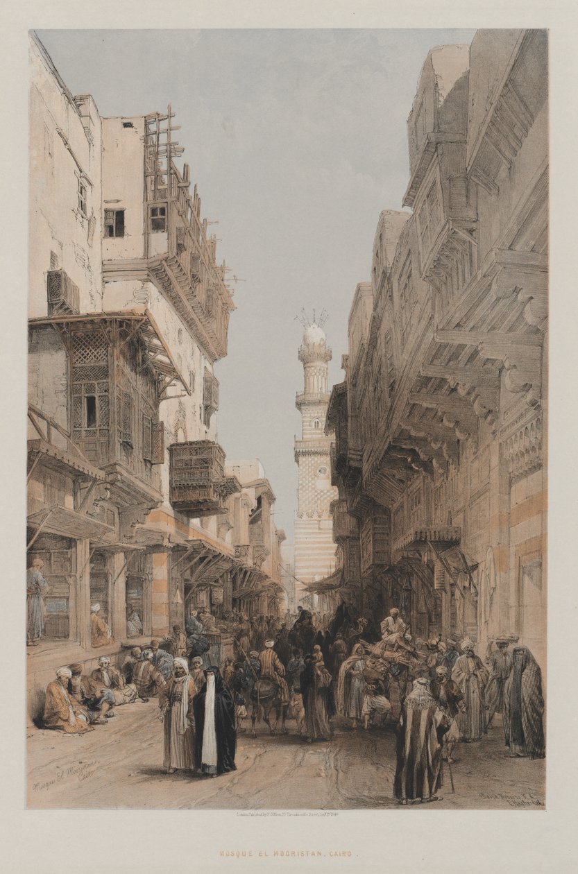 Egipt i Nubia, Tom III: Meczet el Mooristan, Kair, 1849. autorstwa Louis Haghe