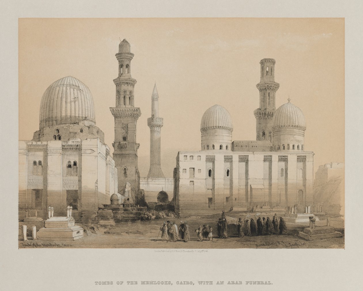 Egipt i Nubia, tom III: Grób Memlooks, Kair, 1849. autorstwa Louis Haghe