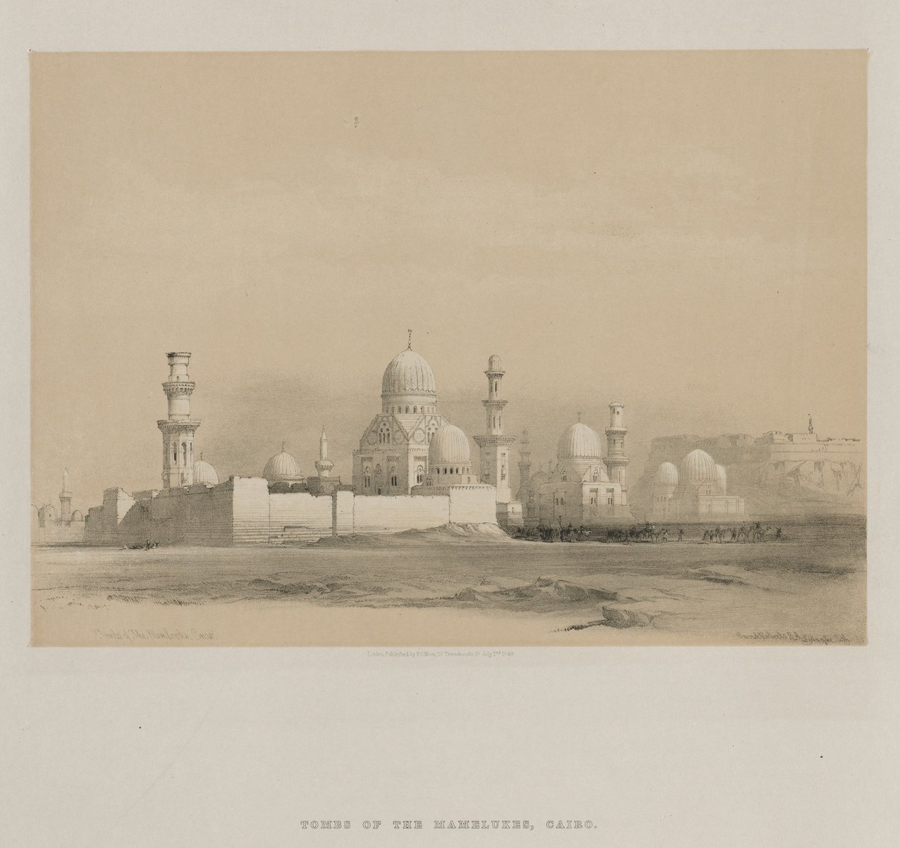 Egipt i Nubia, Tom III: Grobowce Memlooks, Kair, 1849. autorstwa Louis Haghe