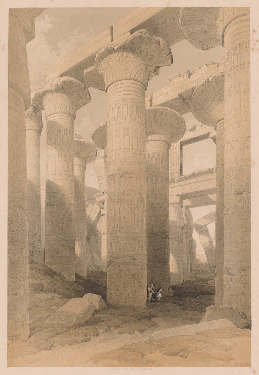Egipt i Nubia: Tom II - nr 14, Karnak autorstwa Louis Haghe