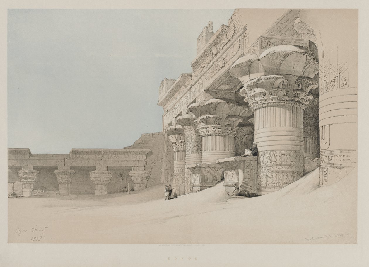 Egipt i Nubia, tom II: Edfou, 1846. autorstwa Louis Haghe