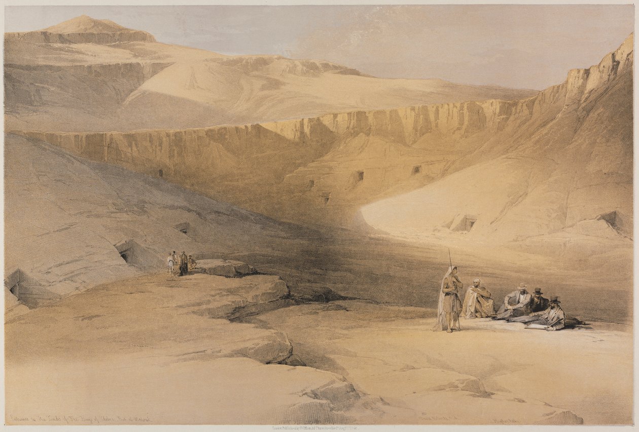 Egipt i Nubia, Tom II: Wejście do Grobowców Królów Teb, Bab-El-Malouk, 1848. autorstwa Louis Haghe