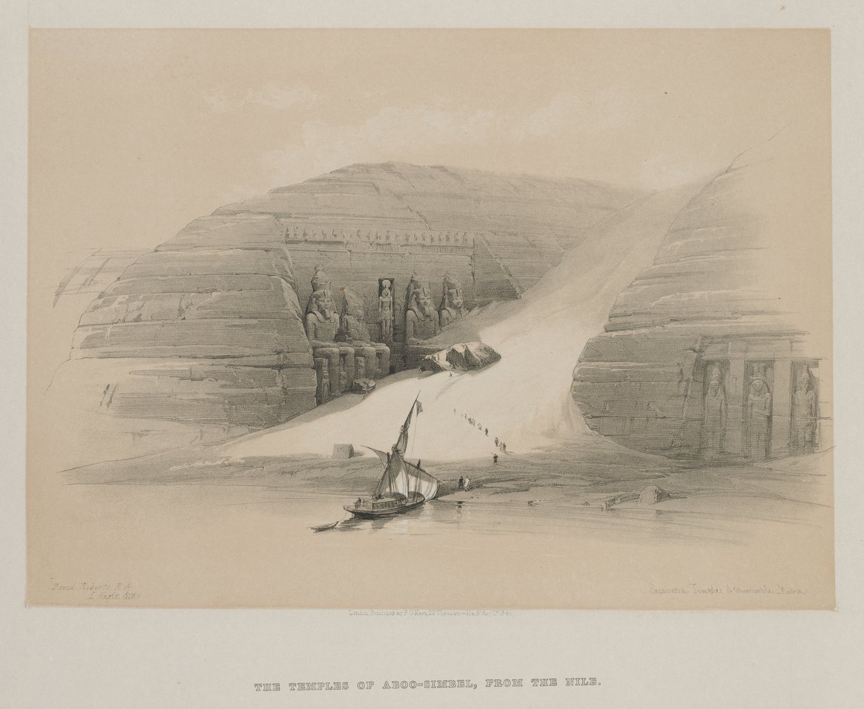 Egipt i Nubia, Tom II: Wykopane świątynie Abu Simbel, Nubia autorstwa Louis Haghe