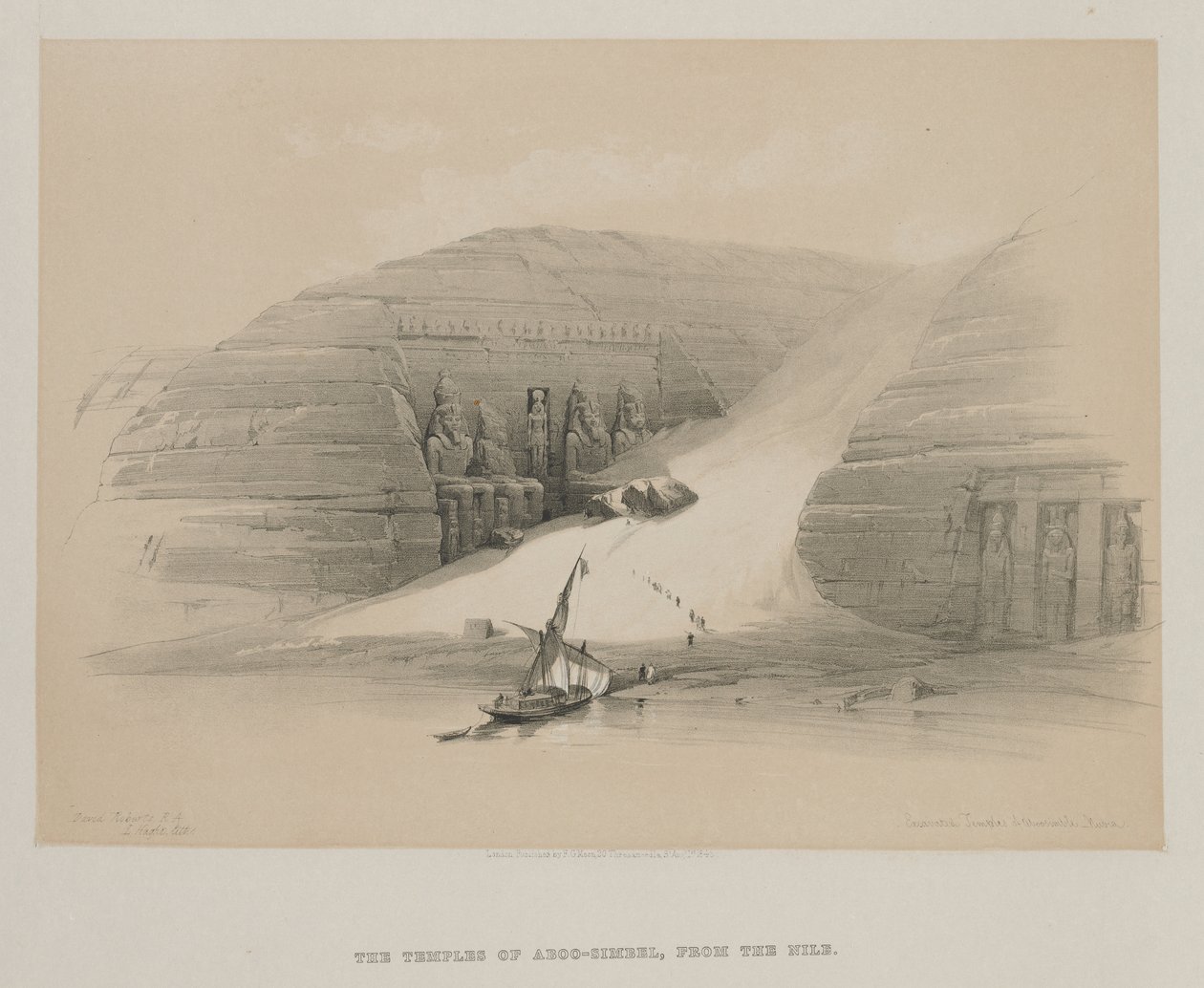 Egipt i Nubia, tom II: Wykopane świątynie Abu Simbel, Nubia, 1848. autorstwa Louis Haghe