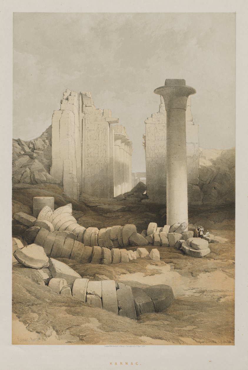 Egipt i Nubia, tom II: Karnak, 1848. autorstwa Louis Haghe
